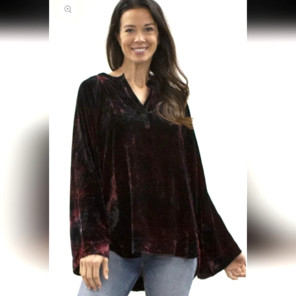 Karyn Seo Tie-Dye Boho Velvet Tunic